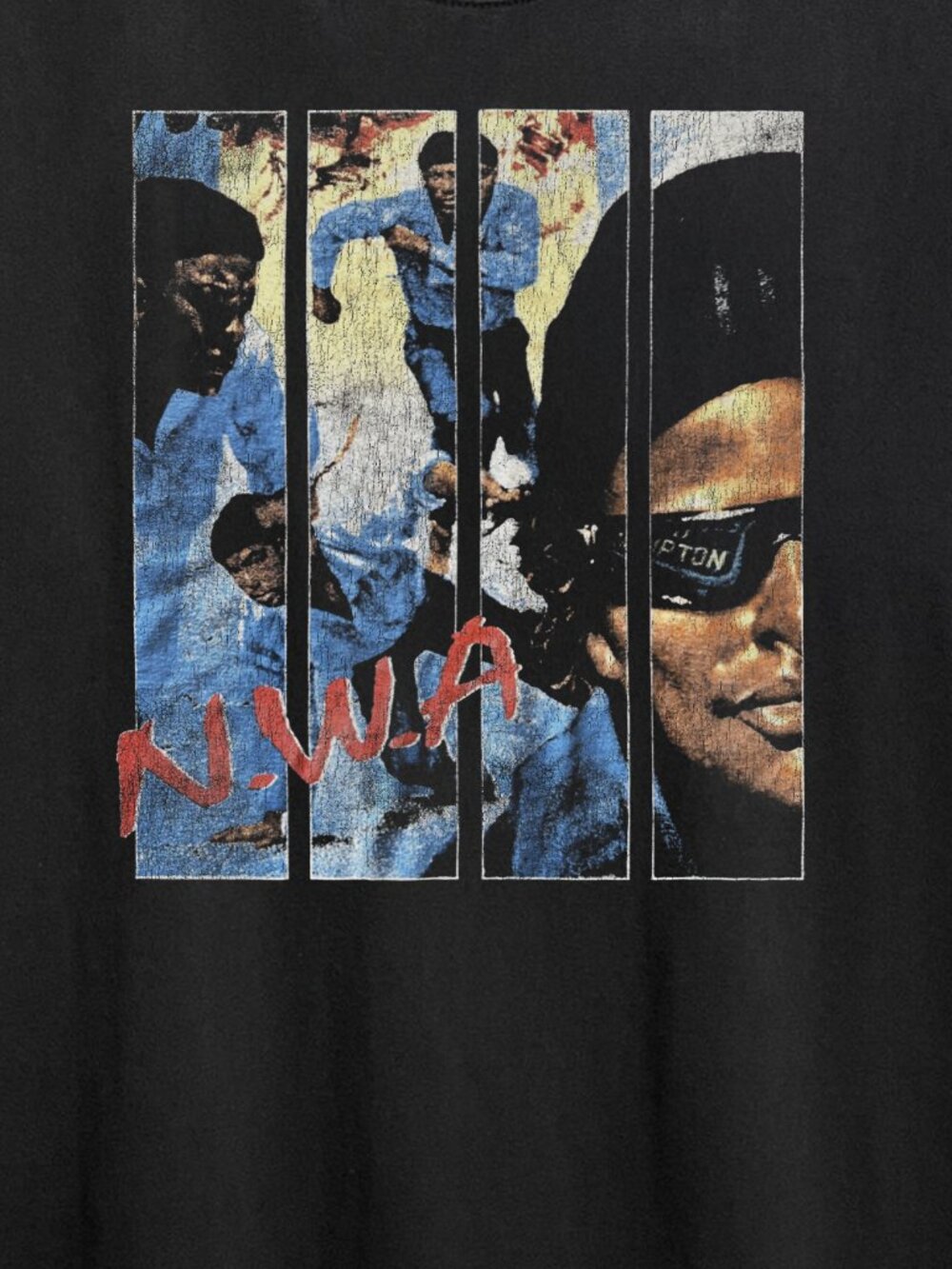 90s NWA Washed Black Tee - Picture 2 of 5